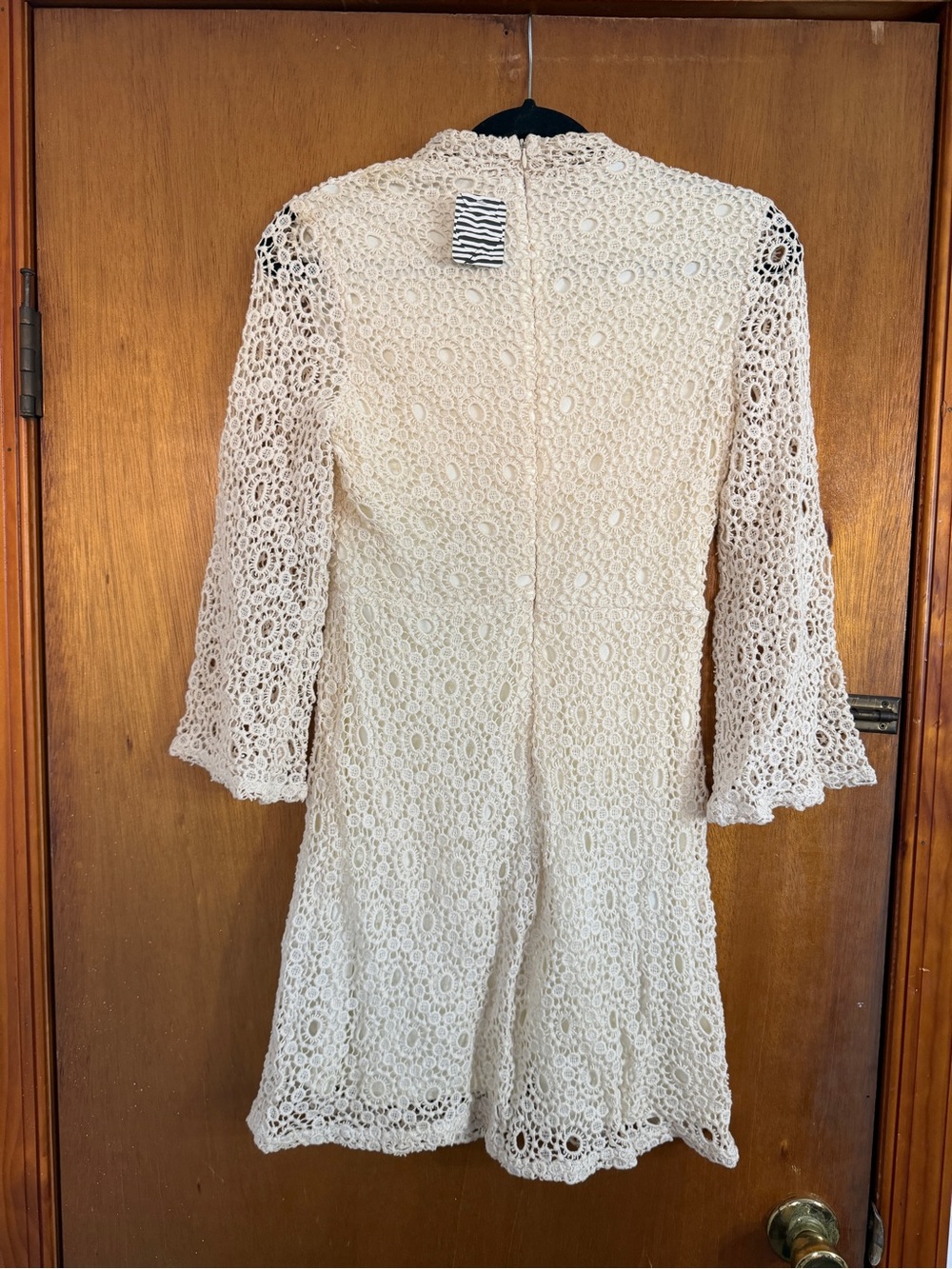 Urban Outfitters Women's Cream Crochet Lace Shift Dress - Picture 3 of 4